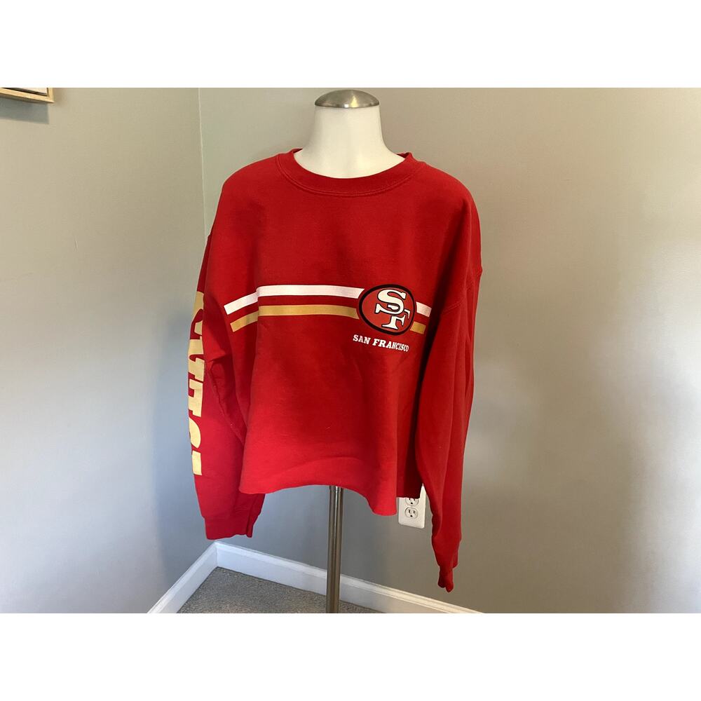 San Francisco 49ers - cropped crew neck sweater - Women's - red